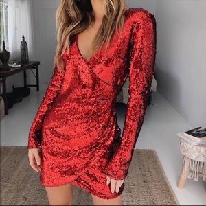 Tiger Mist Red Sequin Dress
